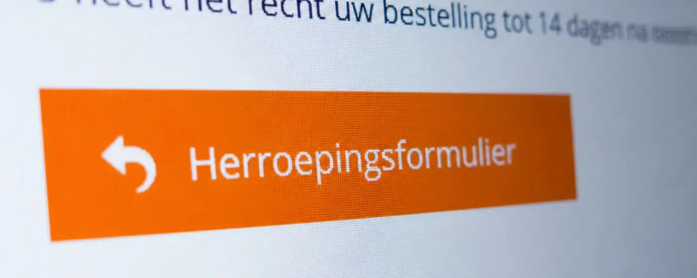 Herroepingsknop verplicht webshops
