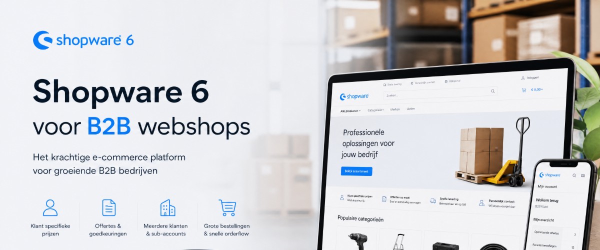 Shopware 6 voor B2B: hoe je als webshop zowel consumenten als zakelijke klanten bedient